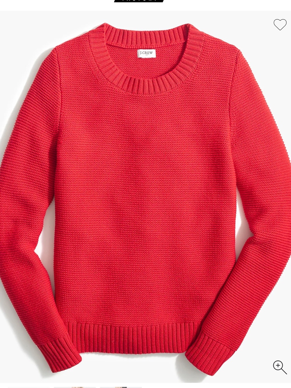 J. Crew Factory Women's Classic Crewneck Sweater Long Sleeve Vintage Red